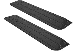 VILBLE 1" Door Threshold Ramp, Rise Rubber Threshold Ramps, Anti-Slip Doorway Ramps, Entry Ramps for Wheelchairs, Scooters, Trolley, Curbs (2 Pack)