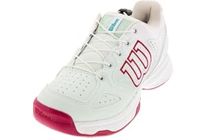 WILSON KAOS Junior QL Kids Tennis Shoes - Sea/White/Sangria/M / 4.0
