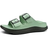 KuaiLu Womens Recovery Sandals With Comfortable Plantar Fasciitis Arch Support, Orthotic Adjustable Thick Cushion Sport Slides Reduces Stress on Feet, Joints & Back Post-Exercise