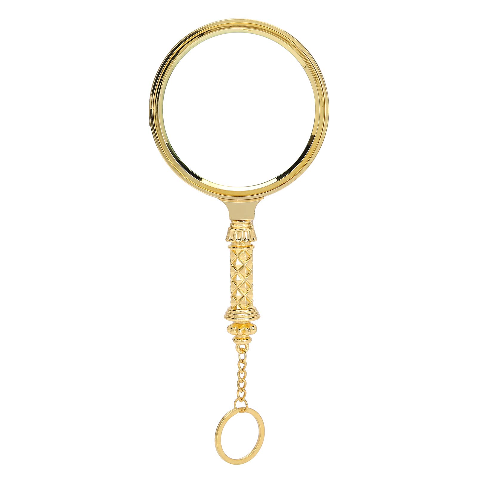 Magnifying Lamp, 5X Handheld Large Magnifying Glass With Key Chain for Reading, Painting, Sewing & Needle Crafts, Puzzle & Hobby Fans (90mm)