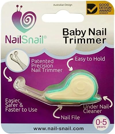 Nail Snail Baby Nail Care Kit 3 in 1 Trimmer File Under Nail Cleaner