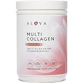 Alaya Multi Collagen Powder (Chocolate) 5 Types, MSM, 35 Servings