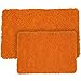 Bathroom Rugs - 2-Piece Memory Foam Bathroom Set with Chenille Shag Top and Non-Slip Needle Felt Backing and PVC Dots - Machine Washable Bath Rugs by Lavish Home (Orange)