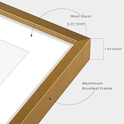 Frametory, 8x10 Aluminum Frames with Mats for 5x7