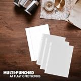 1ABOVE 30 Micron A4 Glass Clear Plastic Wallets 100 Pack 2-Hole Punched view 3