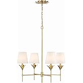Crystorama Broche 4 Light Antique Gold Chandelier