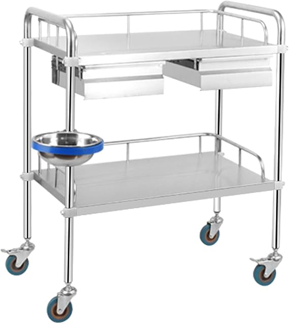 Carro De La Cocina De Acero Inoxidable Sobre Ruedas Rolling Carrito Con