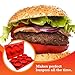 Slicktronix Burger Press Premium Grade- with Free 100 Patty Paper- Best 6 in 1 Hamburger Patty Maker- Essential BBQ Grill Accessory for Your Home Kitchen- Makes Perfect Patties Every Time- Red