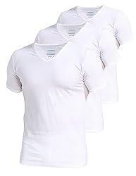 Comfneat Men's 3-Pack Undershirts Stretchy Cotton