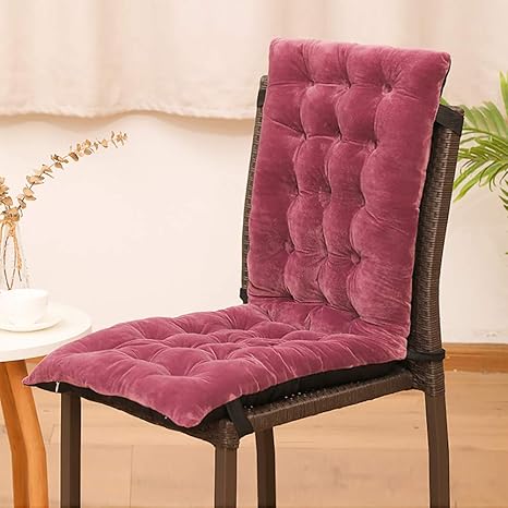 Amazon Co Jp Ktol ハイバック 折りたたみ椅子 クッション 座面クッション 椅子パッド 厚さ クッション スリップ スエード チェアパッド 屋内 屋外 長椅子 アームチェア シートクッション バーガンディ 100x40cm ホーム キッチン