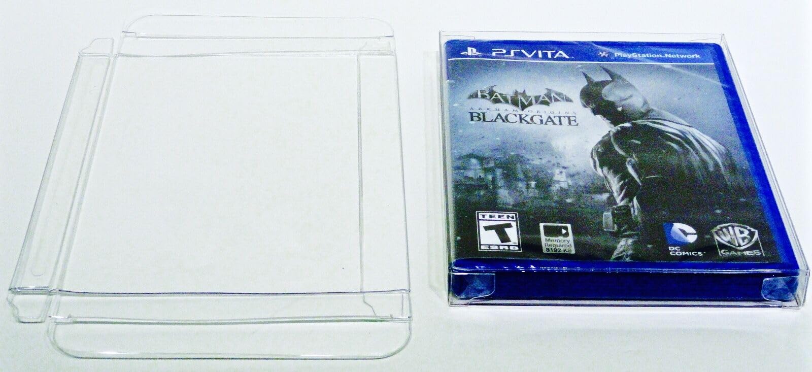 Link-e : Pack of 10 Plastic Protective Cases Compatible with Sony PS Vita Console Game Box (Playstation Vita), Transparent/Green, Label