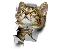 Cute 3D Cat Wall Art Sticker Home Bathroom Decoration Toilet Lid Cover Decal - 1#