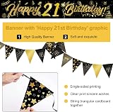 Yontree 14-Piece 21st Birthday Decorations Kit - Banner, Balloons, Confetti view 3