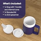 JFA Supplies 1 Handle 165ml Blue Adult Drinking Mug Sippy Non Spill Cup view 5