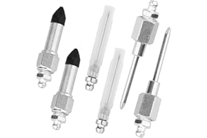 6pcs Grease Gun Needle Accessory Set, Including 2 Grease Needle Nozzles 2 Grease Needle Dispenser 2 Rubber Nipple Adapter Inj