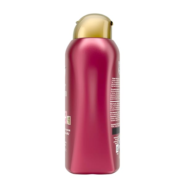 OGX ANTI-BREAKAGE + KERATIN OIL FORTIFYING ANTI-FRIZZ CONDITIONER FOR DAMAGED HAIR & SPLIT ENDS, WITH KERATIN PROTEINS & ARGAN OIL, PARABEN-FREE, SULFATE-FREE SURFACTANTS