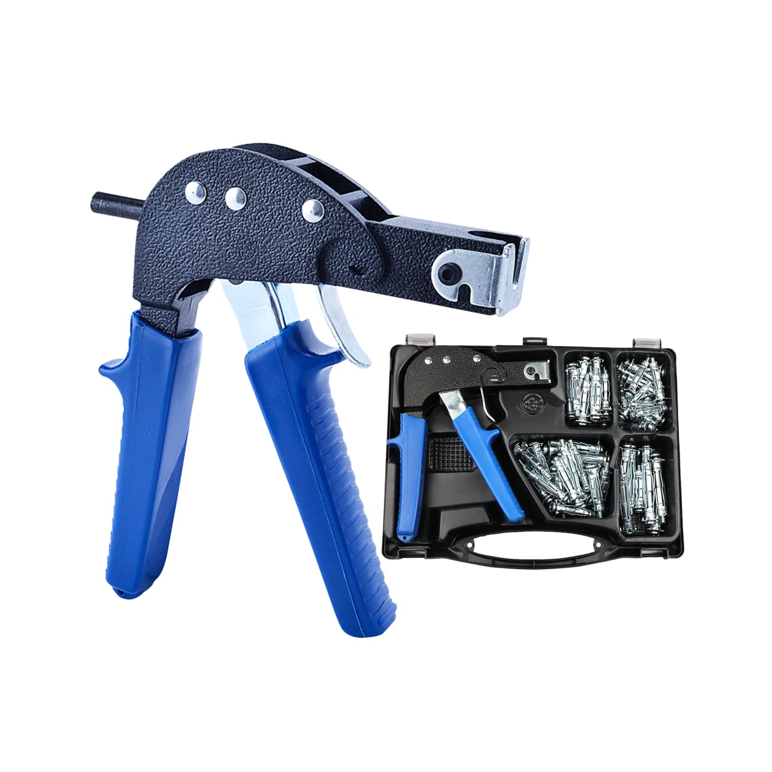 Wall Anchor Setting Tool with M4/M5/M6 Metal Cavity Dowels, Metal Cavity Expansion Dowels Pliers for Metal Cavity Wall Plugs Cavity Anchor Plasterboard