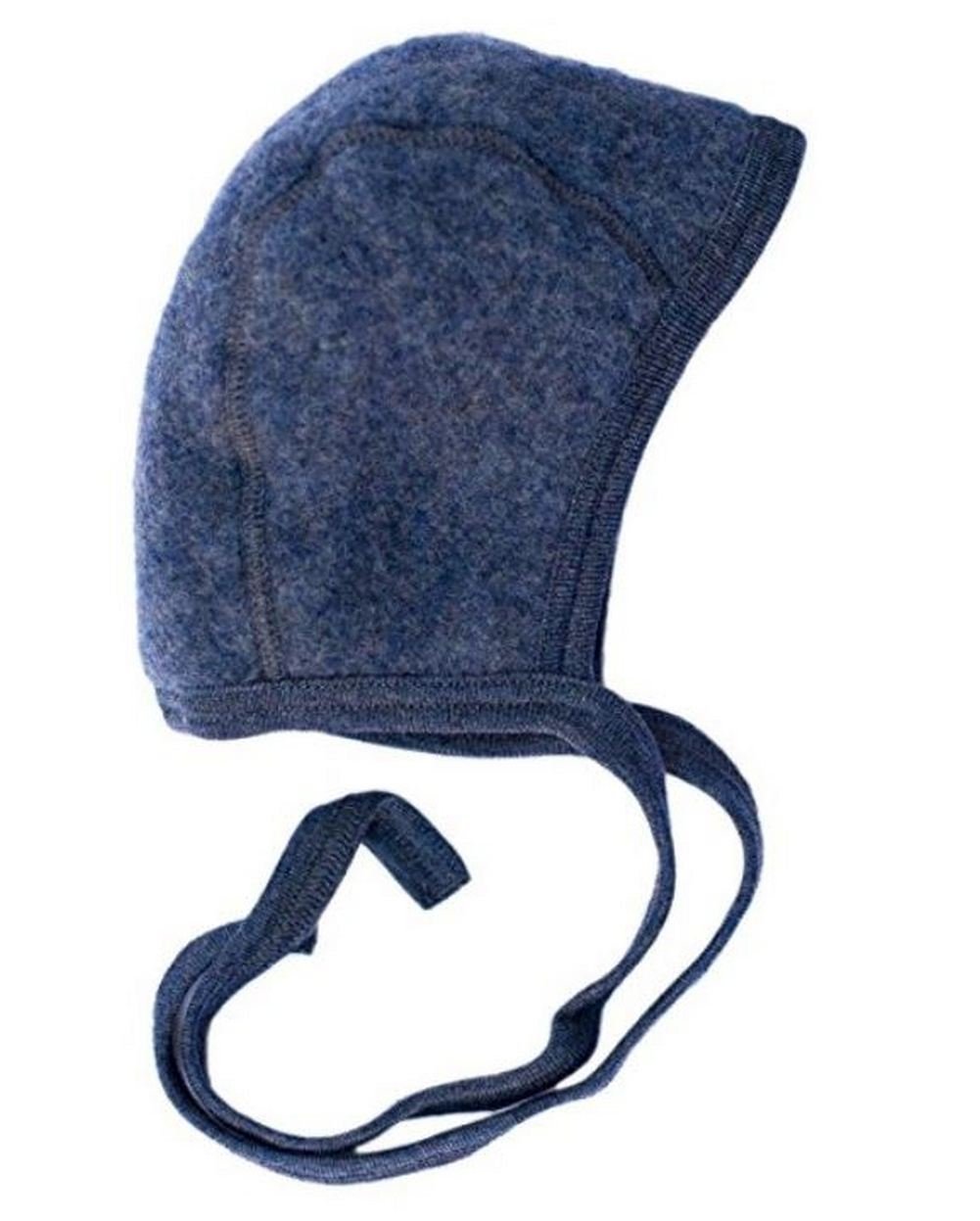 Engel, Baby Bonnet, 100% Organic Wool (3-7 Months (Height 23-27) (EU 62/68), Blue Melange)