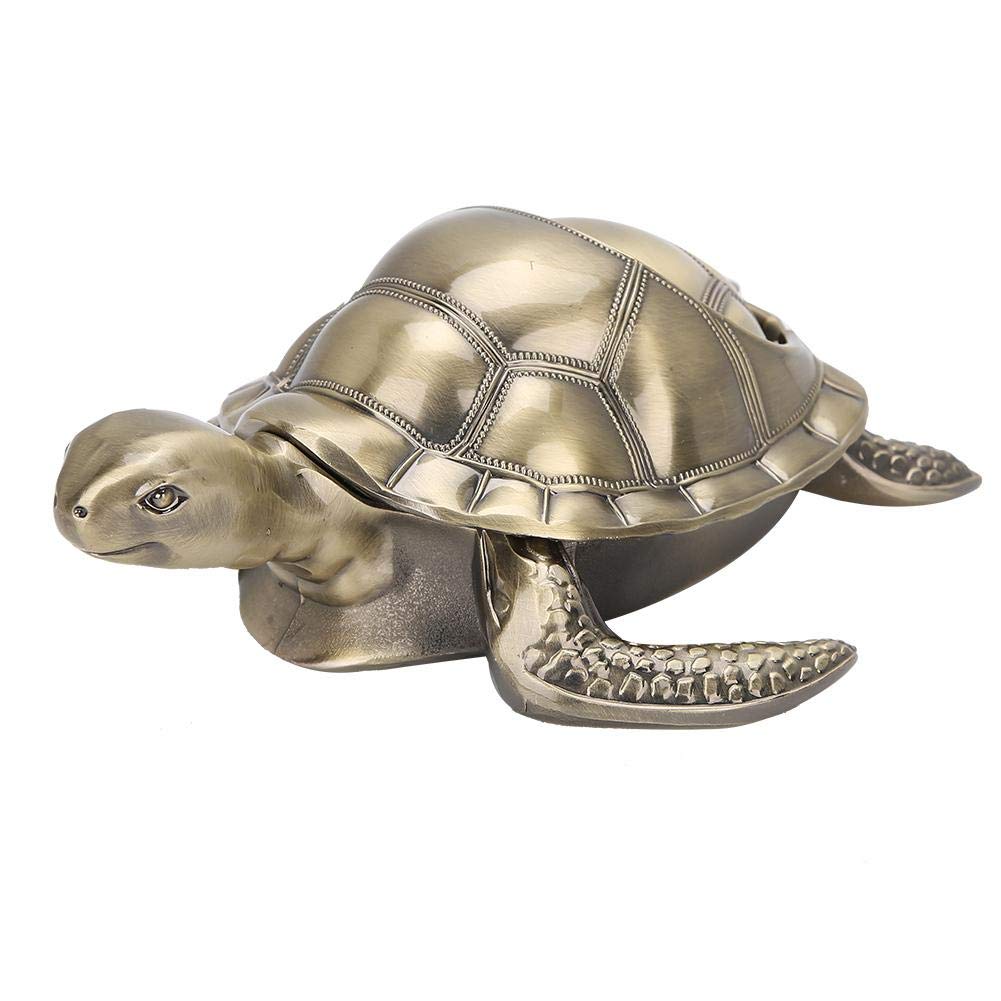 Buy Creative Turtle Metal Ashtray with Cover Vintage Windproof Ashtray