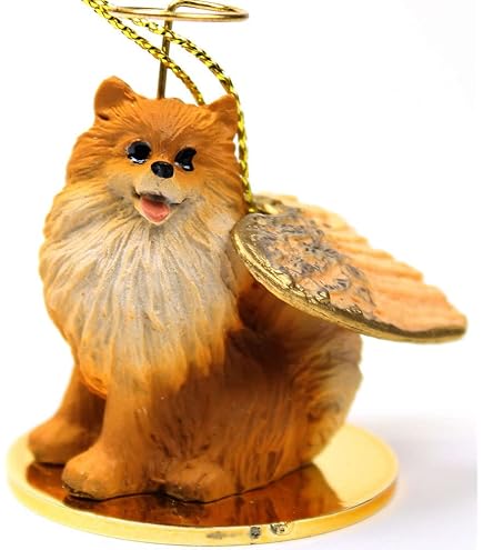 Amazon.com: Sandicast Orange Pomeranian Sculpture, Crouching