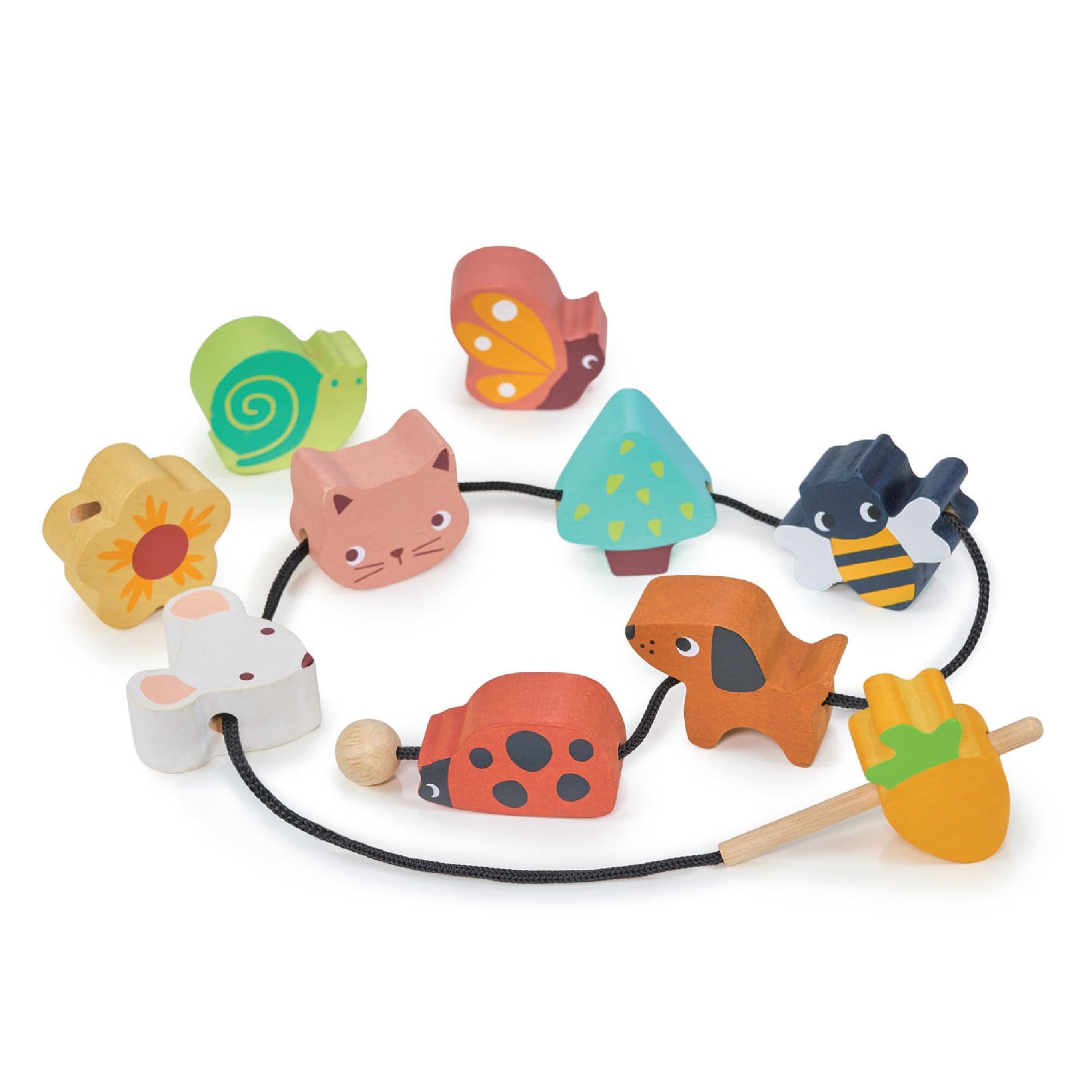 Mentari Toys Early Years Collection: Fun Learning Toys for Kids (MT7114, Garden Thread beads, MT7114)