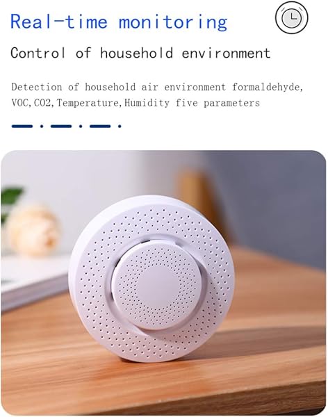 SOLE HOME Smart Air Box 5 in 1 Smart Air Qualitt Detektor Echt Zeit Tests Formaldehyd VOC CO2 Temperatur Feuchtigkeit APP Fernbedienung Zigbee Hub Erforderlich