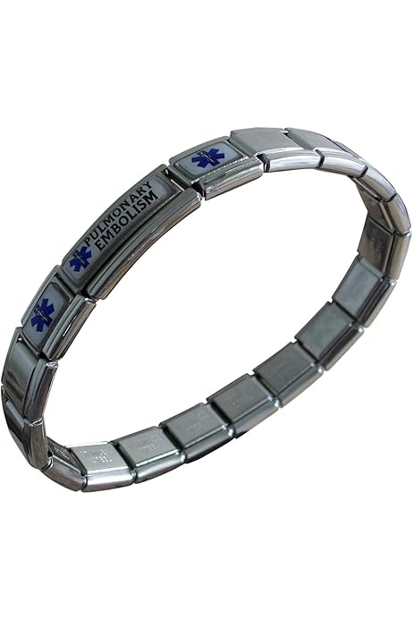 Pink Lock Friendship Bracelet Afib Medical ID Alert Italian Charm