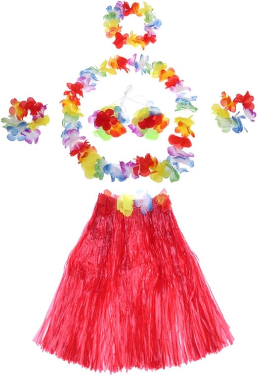 Toruiwa Jupe Hawaiienne Bracelet Ras De Cou Collier 6 En 1 Costume