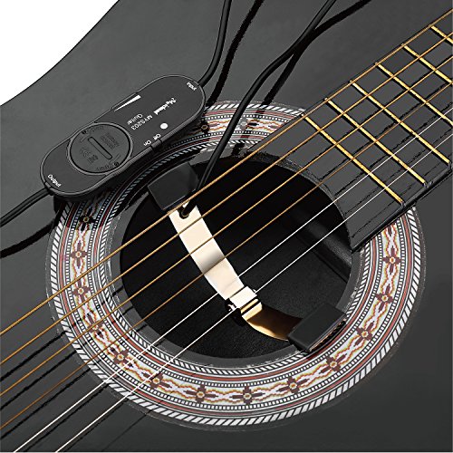 Flexzion Guitar Pickup Acoustic Electric Transducer with PreAmp Volume