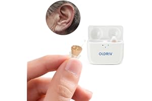 OLDRIV Hearing Aids for Seniors, Small Smart Hearing Aids, MINI Hearing Aid, CIC Rechargeable Design, OTC Hearing Aid for Adult with Noise Cancelling, Premium Comfort Design and Nearly Invisible