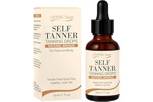 LHOPEBK Nature Self Tanning Drops for Face & Body: 30ml Tanning Drops Mix with Moisturizer for Natural Bronze Glow, Gradual S