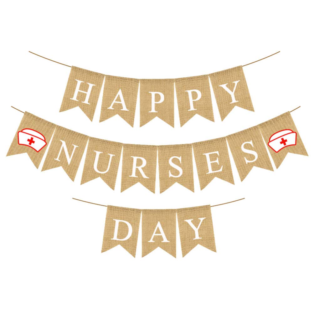 Burlap Banner Garland Medical School Decor Party RN Party Grad Party Decorations Graduation Party Decorations Supplies