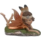 ICE ARMOR 5.25" Indian Girl Fairy Figurine Statue Sculpture Ornament Decor for Housewarming, Holidays, Christmas for Men/Women