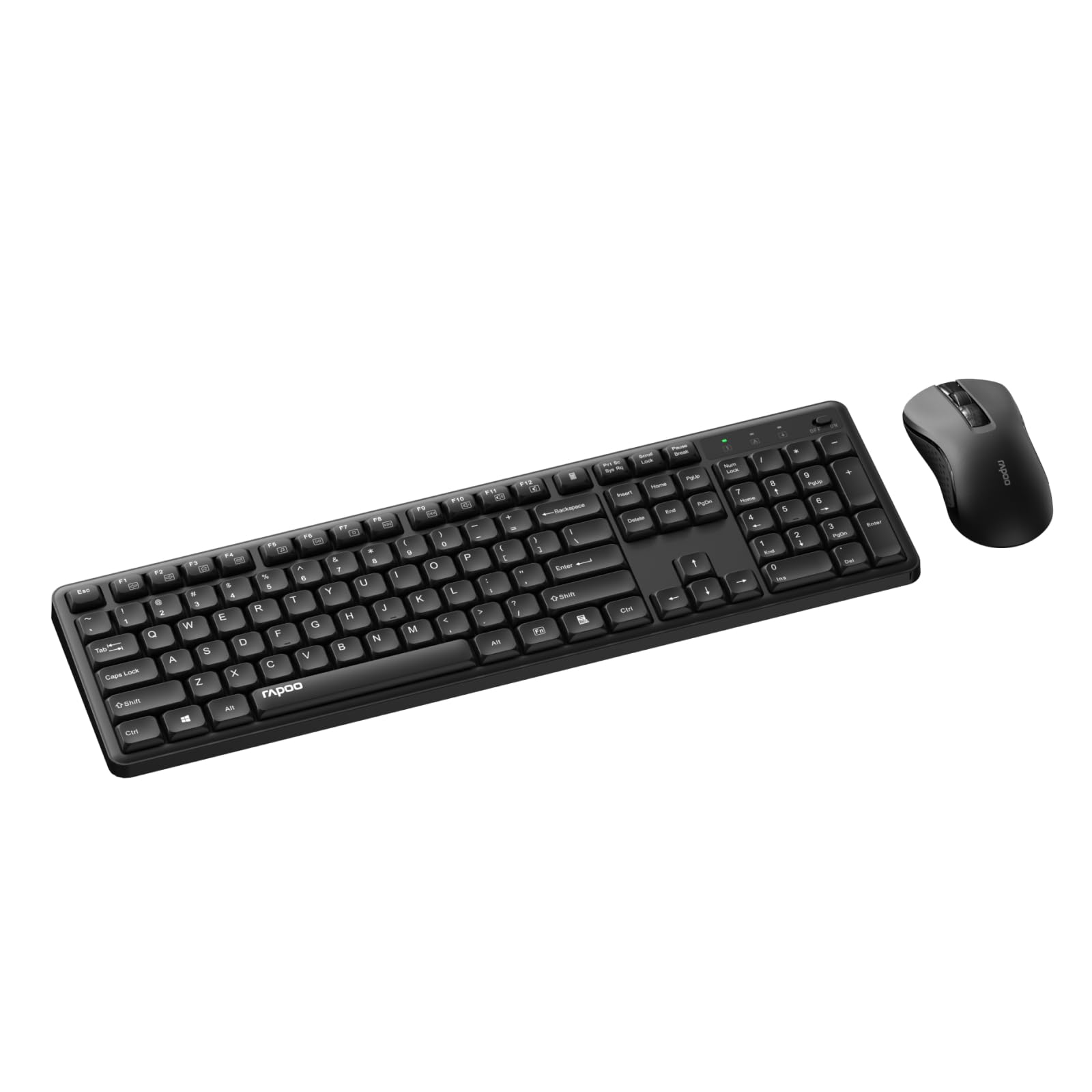 Photo 1 of **NO USB***Rapoo X2100 Quiet Wireless Keyboard and Mouse Combo, 2.4GHz USB Receiver, 12 Multimedia Keys, Spill-Proof, Full-Sized, Compatible with PC, Laptop, Black