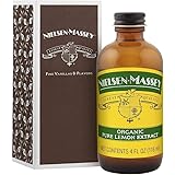 Nielsen-Massey Organic Pure Lemon Extract for Baking and Cooking, 4 Ounce Bottle with Gift Box