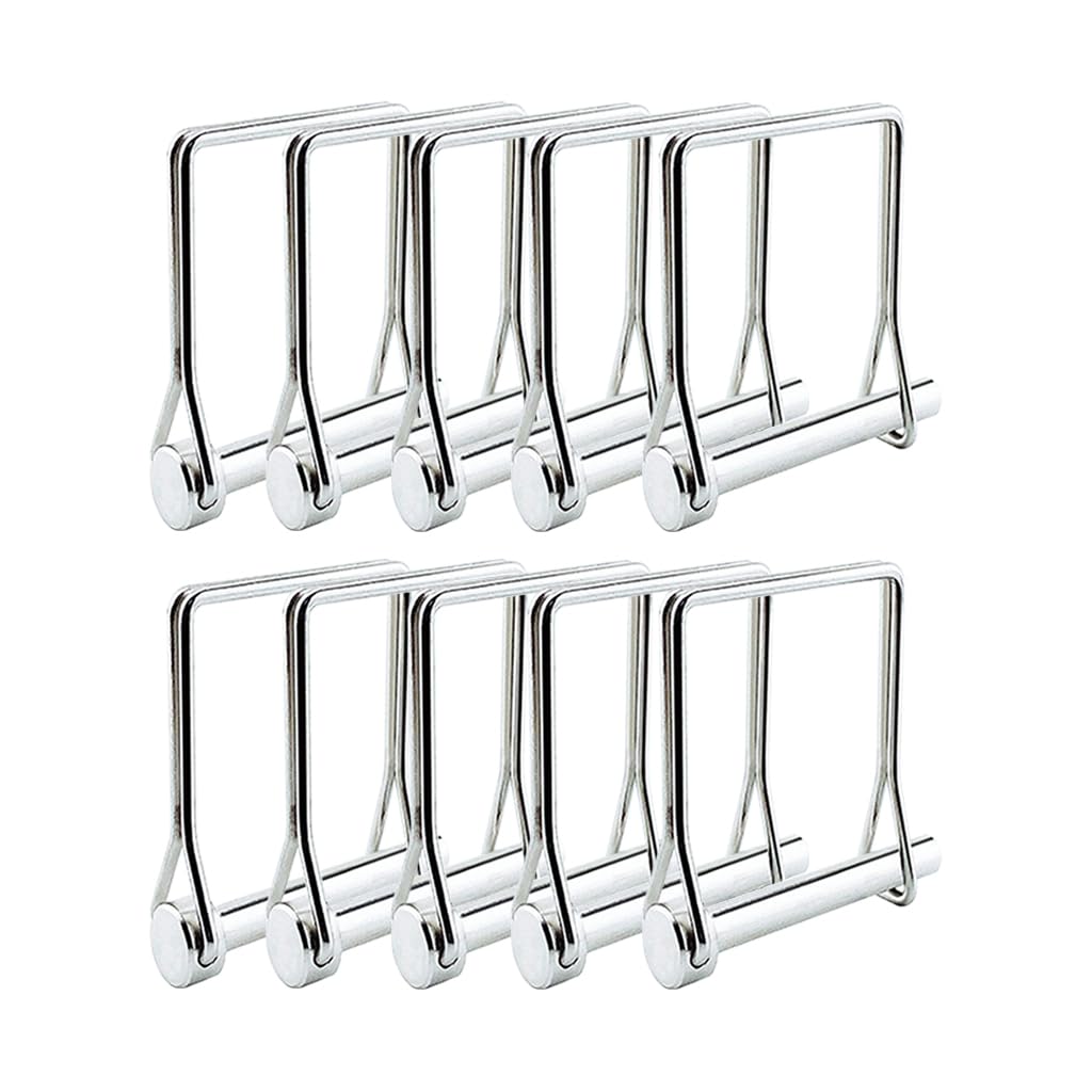 Photo 1 of 5/16" x 2" Trailer Hitch Pin 10 Pack, Heavy Duty Carbon Steel Hitch Locking Pins, Zinc Plated Rust-Resistant Coupler Pins for Utility Trailer, RV, Boat, Lawn Tractor, Farm Equipment