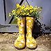 Sloggers Waterproof Garden Rain Boots for Women - Cute Mid-Calf Mud & Muck Boots with Premium Comfort Support Insole, (Chickens Daffodil Yellow), (Size 10)