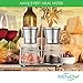 Salt Grinder and Pepper Mill, Shakers includes Himalayan Pink Salt & Pepper, 6 Oz Glass Body, 5 Grade Adjustable Ceramic Spice Crusher, Combo 2-Piece Set