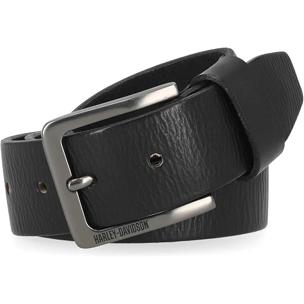 ブラックヘル Harley-Davidson Men's Embossed Highway To Hell Leather Belt