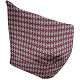 Stylish Black/Red Bean Bag Chair Cover Size: 120" H x 2" W x 60" D Locking Zipper Construction Super Light Lounger | All Seas