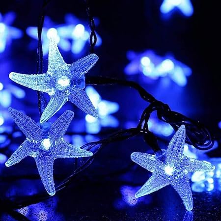 Amazon Com Juesi Solar Lights Decoration 6m 30 Led Stars Solar