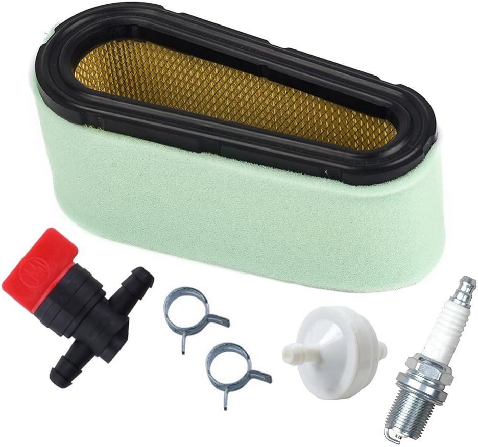 OxoxO 496894 Air Filter Pre Filter With 394358 Fuel Filter 494768 Fuel Shut Off Valve Compatible with 12.5-17 HP Single Cylinder Engines