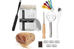 15pcs Sourdough Bread Starter Jar Kit 40 Oz Reusable Sourdough Bread Baking Supplies Sourdough Jar Kit Sour Dough Bread Dough