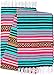 El Paso Designs Peyote Hippie Blanket Classic Mexican Style Falsa Stripe Pattern in Vivid Peyote Colors. Throw, Bed, Tapestry, or Yoga Blanket. Hand Woven Acrylic, 57