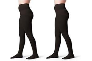 Silky Toes Girls' Opaque Microfiber Tights 1 or 2 Pairs Black White or Colored Nylon Stockings for Kids and Toddlers