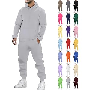LVOFTJU Sweatsuits for Mens Sweat Suit Jogging Track Suits 2 Piece Matching Sets Outfits Casual Comfy Athletic Tracksuits