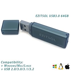 EZITSOL 64GB/128GB Write Protect USB Flash Drive