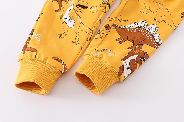 NCFALYBEL LITTLE KIDS CASUAL ATHLETIC SOLID POCKET PULL ON PANTS BOYS AND GIRLS COTTON ACTIVE SWEATPANTS(YELLOW,5-6Y)