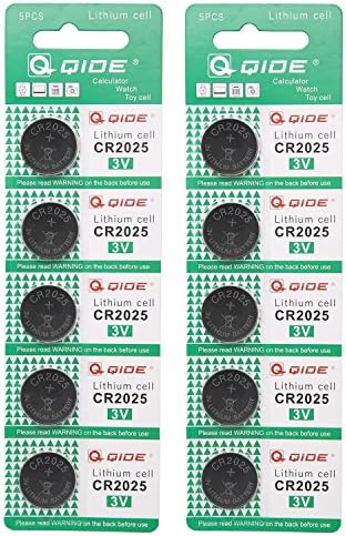 QIDE CR2025 3V Lithium Cell Coin Battery (2X5 PACK)