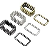 DGOL 15 pcs 1-1/2 inch (38mm) Strong Metal Belt Square Ring Clasp Hook Buckles Shinning Webbing Strap Fastener Rectangle Buckle In 3 Color